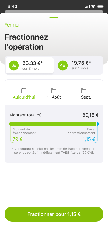 Oney+ paiement fractionné